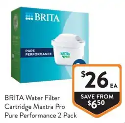 Foodworks Brita Water Filter Cartridge Maxtra Pro Pure Performance offer