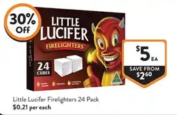 Foodworks Little Lucifer Firelighters offer