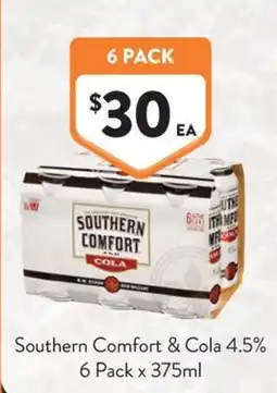 Foodworks Southern Comfort & Cola offer