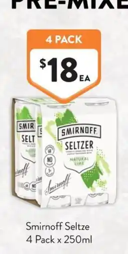 Foodworks Smirnoff Seltze offer