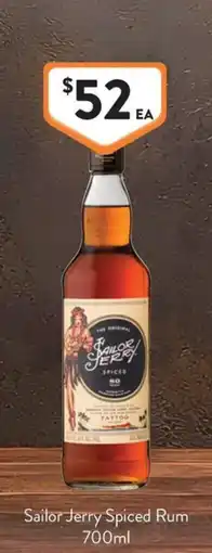 Foodworks Sailor Jerry Spiced Rum offer