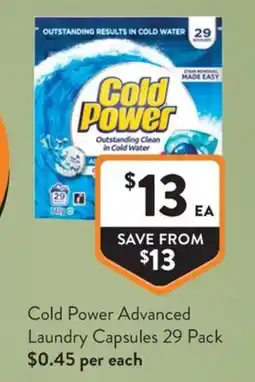 Foodworks Cold Power Advanced Laundry Capsules offer