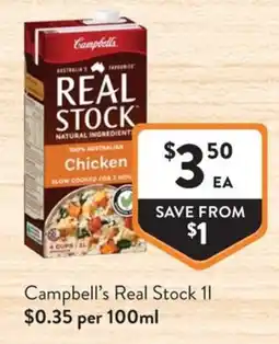 Foodworks Campbell's Real Stock Chicken offer