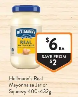 Foodworks Hellmann's Real Mayonnaise offer
