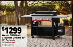 Mitre 10 Weber BBQ Slate 3-Burner Griddle 30" 17" Portable Griddle offer