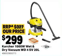 Mitre 10 Karcher 1000W Wet & Dry Vacuum WD 4 SV 20L offer
