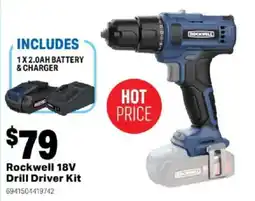 Mitre 10 Rockwell 18V Drill Driver Kit offer