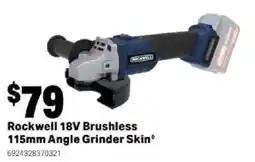 Mitre 10 Rockwell 18V Brushless 115mm Angle Grinder Skin offer
