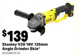 Mitre 10 Stanley V20 18V 125mm Angle Grinder Skin offer