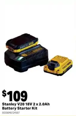 Mitre 10 Stanley V20 18V Battery Starter Kit offer