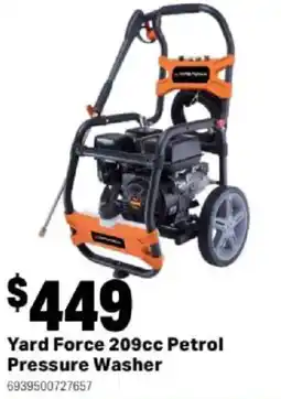 Mitre 10 Yard Force 209cc Petrol Pressure Washer offer