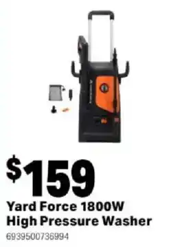 Mitre 10 Yard Force 1800W High Pressure Washer offer
