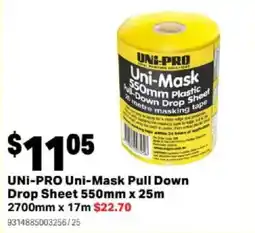 Mitre 10 UNi-PRO Uni-Mask Pull Down Drop Sheet offer