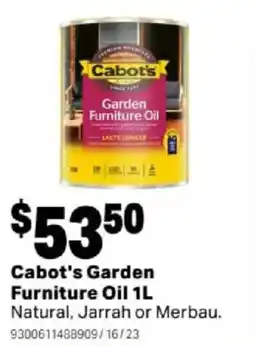 Mitre 10 Cabot's Garden Furniture Oil offer