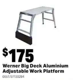 Mitre 10 Werner Big Deck Aluminium Adjustable Work Platform offer