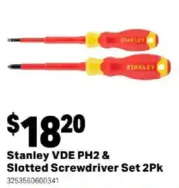 Mitre 10 Stanley VDE PH2 & Slotted Screwdriver Set 2Pk offer