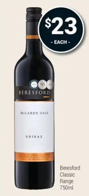 Beresford Classic Range Shiraz
