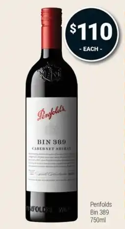Super Cellars Penfolds Bin 389 offer