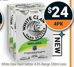 Super Cellars White Claw Hard Seltzer Green Apple offer