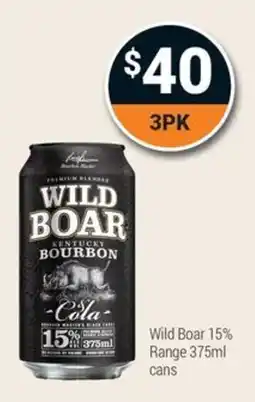 Super Cellars Wild Boar Kentucky Bourbon Cola offer