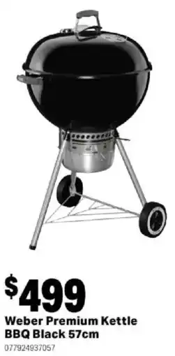 Mitre 10 Weber Premium Kettle BBQ Black offer