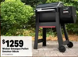 Mitre 10 Weber Smoque Pellet Smoker 98cm offer