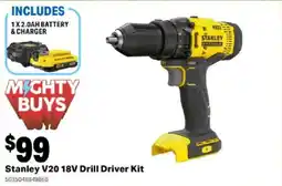 Mitre 10 Stanley V20 18V Drill Driver Kit offer