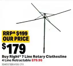 Mitre 10 Buy Right 7 Line Rotary Clothesline offer