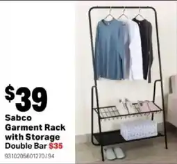 Mitre 10 Sabco Garment Rack with Storage Double Bar offer