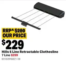 Mitre 10 Hills 5 Line Retractable Clothesline offer