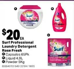 Mitre 10 Surf Professional Laundry Detergent Rose Fresh offer