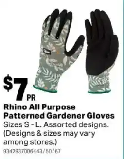 Mitre 10 Rhino All Purpose Patterned Gardener Gloves offer
