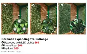 Gardman Expanding Trellis Range Boxwood with LED Lights