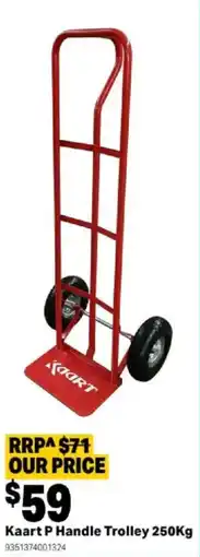 Mitre 10 Kaart P Handle Trolley 250Kg offer