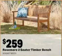 Mitre 10 Rosemore 2 Seater Timber Bench offer