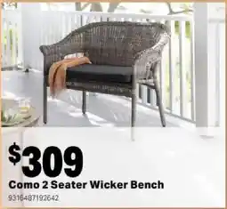 Mitre 10 Como 2 Seater Wicker Bench offer