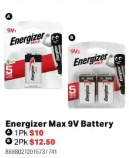 Mitre 10 Energizer Max 9V Battery offer
