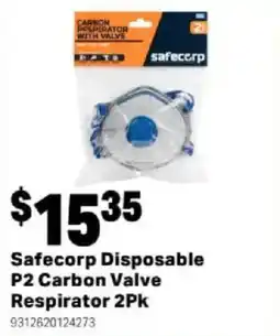 Mitre 10 Safecorp Disposable P2 Carbon Valve Respirator offer