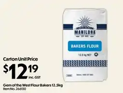 C-Store Distribution Gem of the West Bakers Flour offer