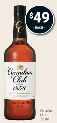 Super Cellars Canadian Club offer