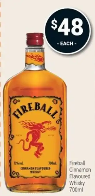 Fireball Cinnamon Flavoured Whisky