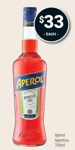 Super Cellars Aperol Aperitivo offer