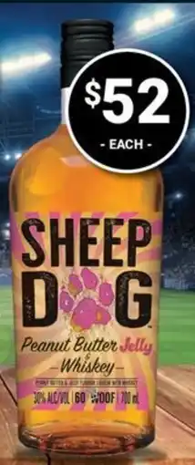 Super Cellars Sheep Dog Peanut Butter Jelly Whiskey offer