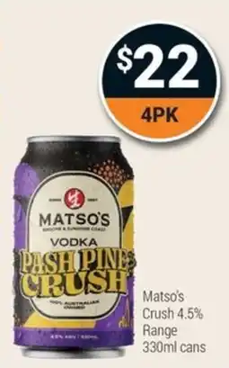 Super Cellars Mat's Crush offer