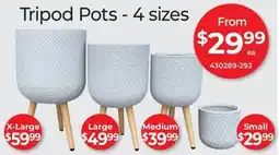 Red Dot Tripod Pots offer