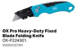 Mitre 10 OX Pro Heavy-Duty Fixed Blade Folding Knife offer