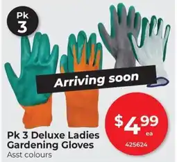 Red Dot Pk 3 Deluxe Ladies Gardening Gloves offer