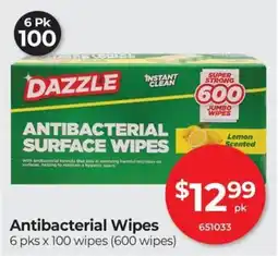 Red Dot Dazzle Antibacterial Surface Wipes offer
