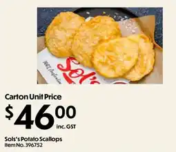 C-Store Distribution Sols's Potato Scallops offer