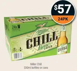 Super Cellars Miller Chill Lime Lager offer
